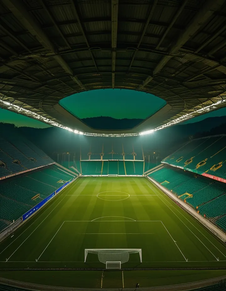 An Italian stadium bowl at dusk